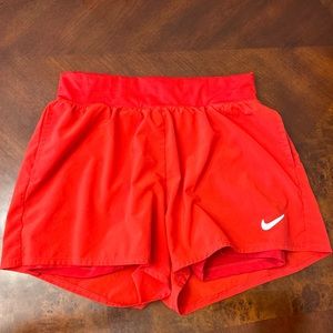 Red Nike Dri-Fit 2 in 1 Shorts